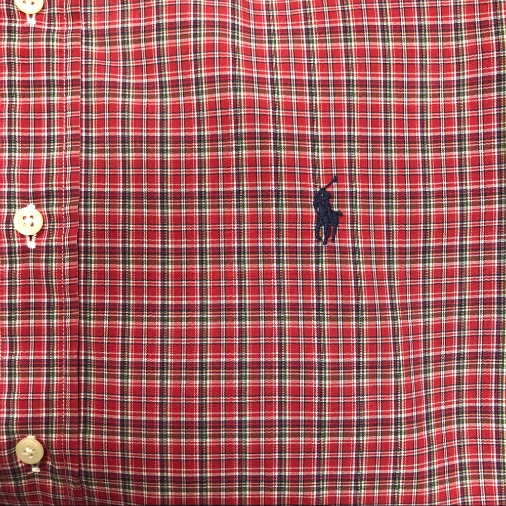 Ralph Lauren Plaid Button Down Shirt - Red